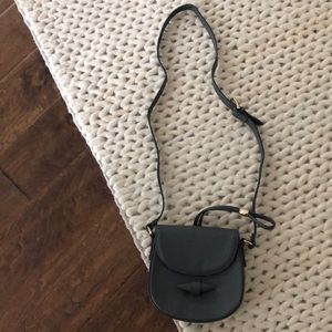 Ora Delphine gray leather crossbody bag